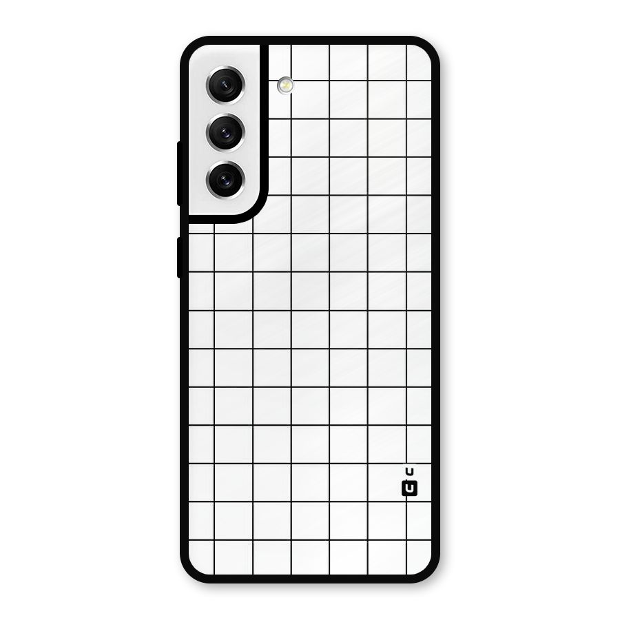 Simple Checks Metal Back Case for Galaxy S21 FE 5G