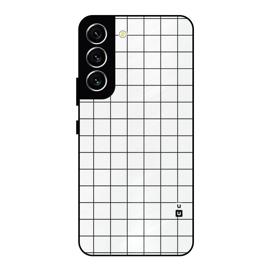 Simple Checks Metal Back Case for Galaxy S22 5G
