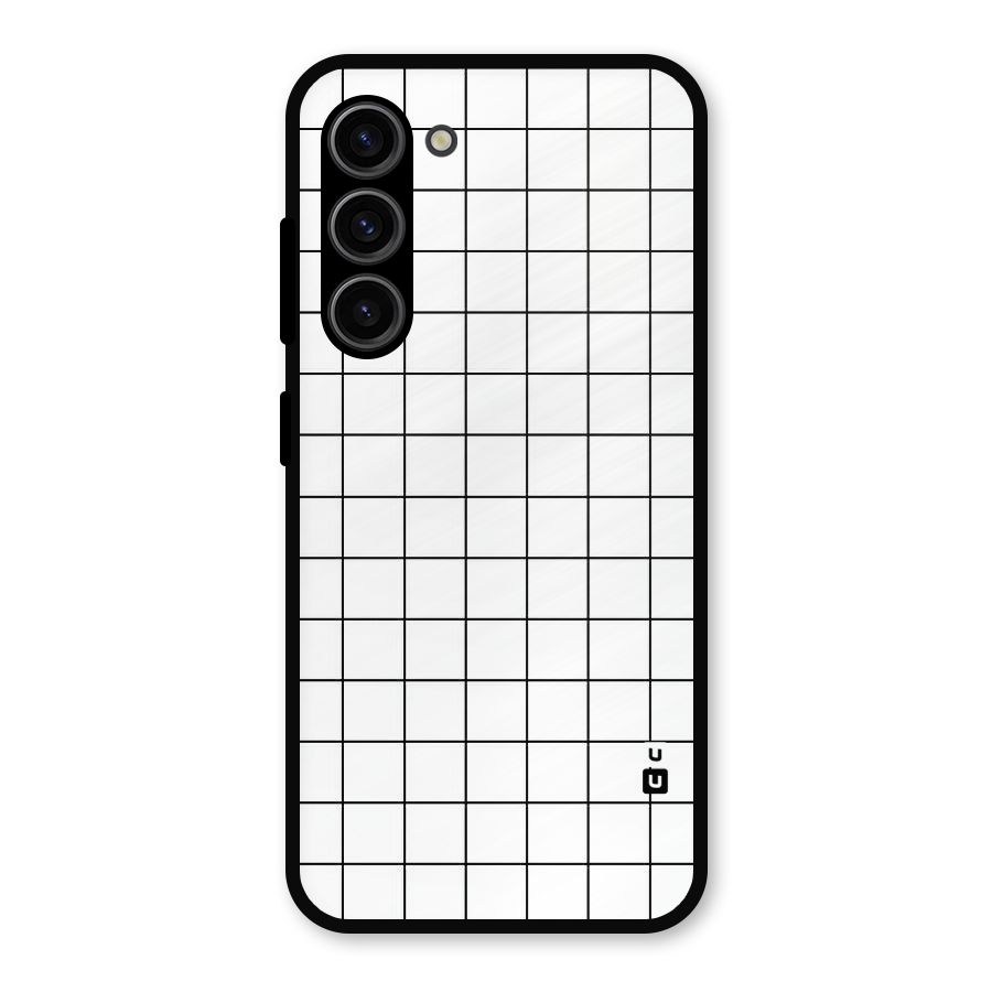 Simple Checks Metal Back Case for Galaxy S23