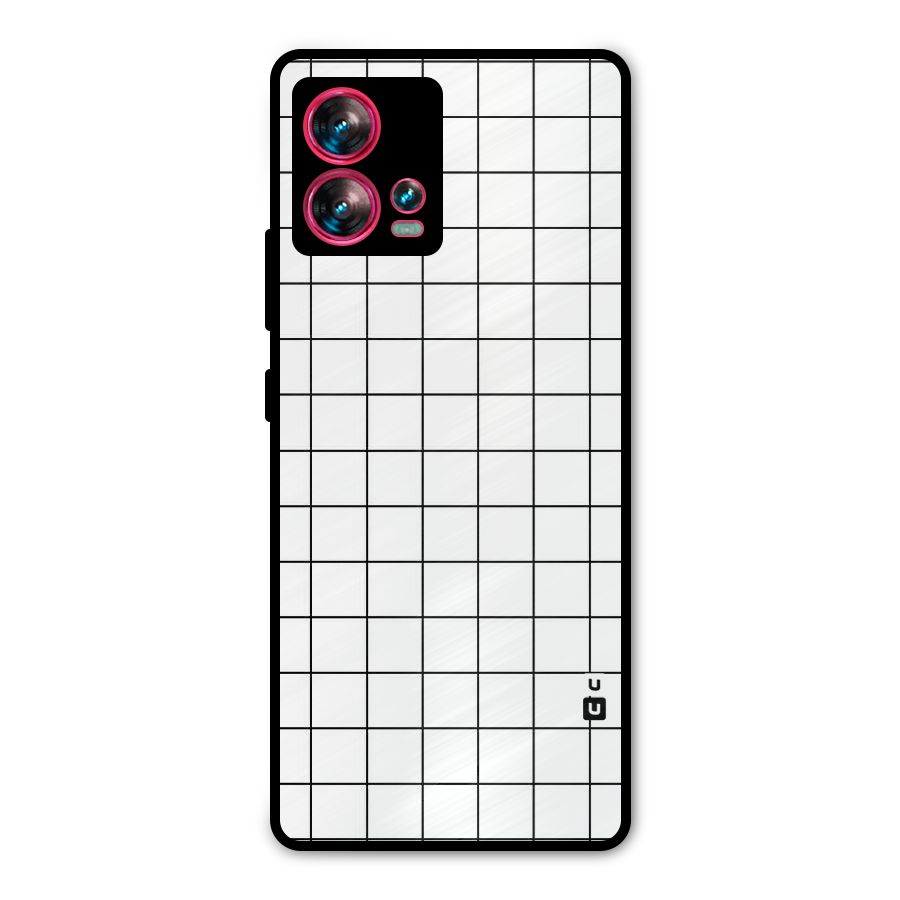 Simple Checks Metal Back Case for Motorola Edge 30 Fusion