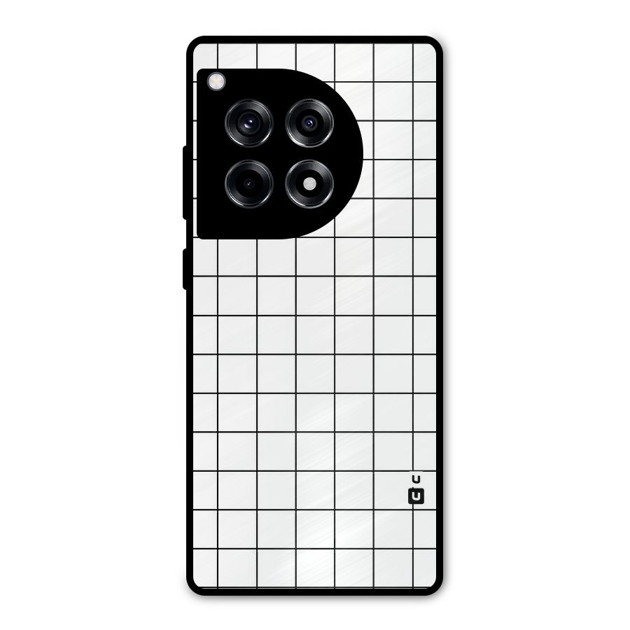 Simple Checks Metal Back Case for OnePlus 12R