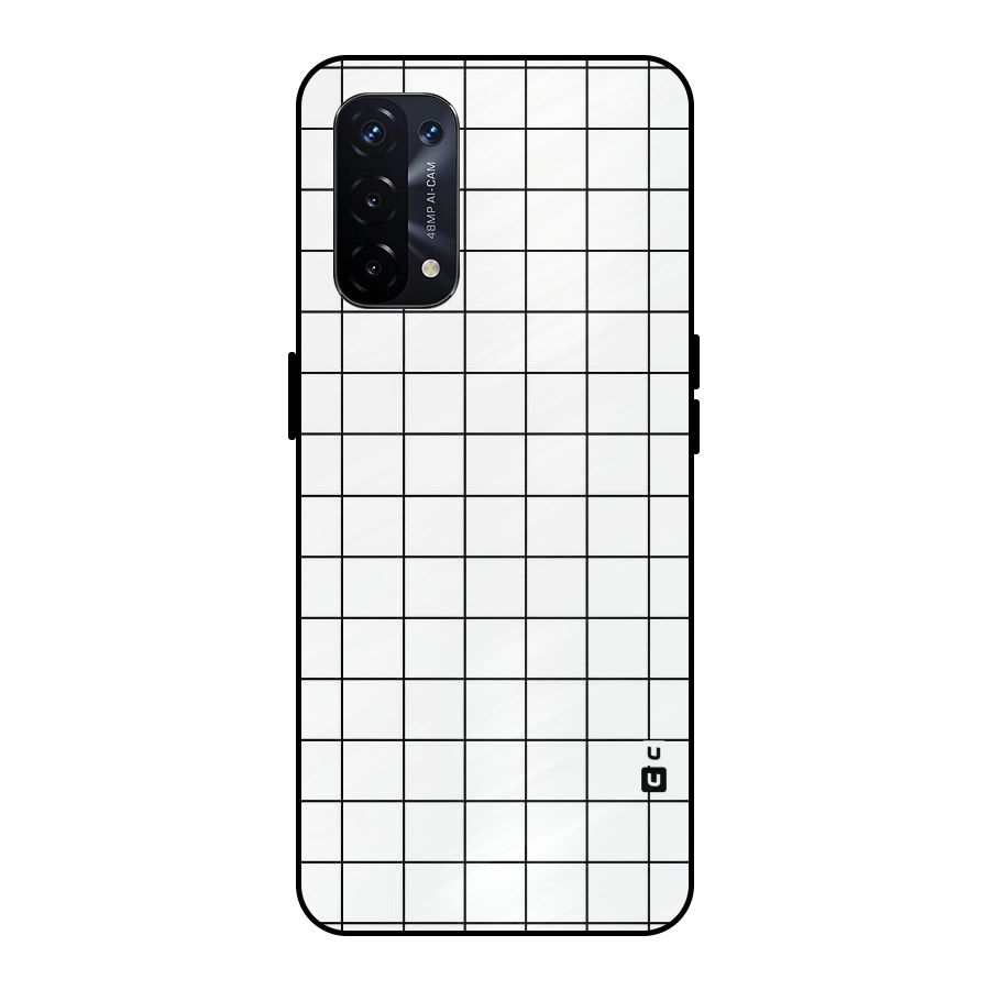 Simple Checks Metal Back Case for Oppo A74 5G
