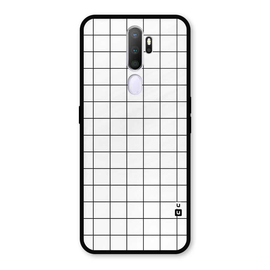 Simple Checks Metal Back Case for Oppo A9 (2020)