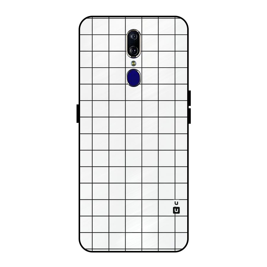 Simple Checks Metal Back Case for Oppo F11