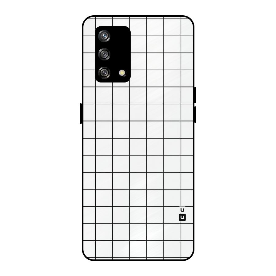Simple Checks Metal Back Case for Oppo F19