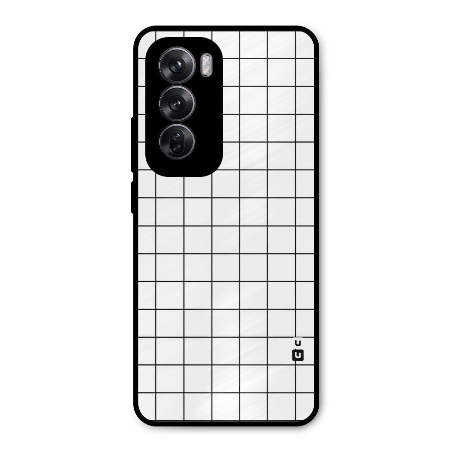 Simple Checks Metal Back Case for Oppo Reno12 Pro