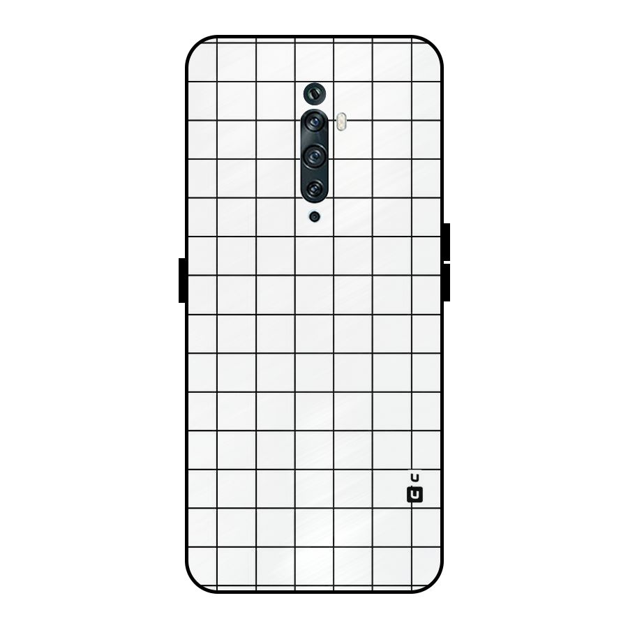 Simple Checks Metal Back Case for Oppo Reno2 F