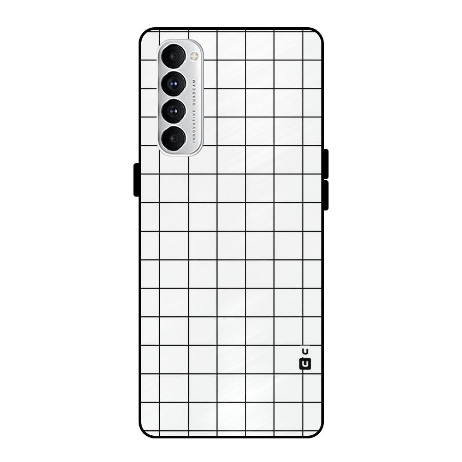 Simple Checks Metal Back Case for Oppo Reno4 Pro