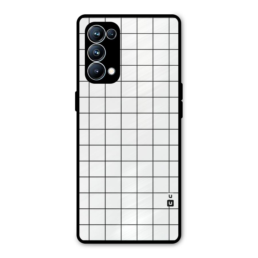 Simple Checks Metal Back Case for Oppo Reno5 Pro 5G