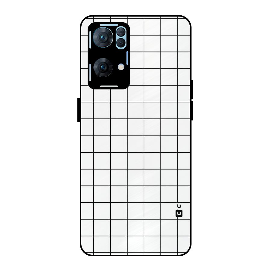 Simple Checks Metal Back Case for Oppo Reno7 Pro 5G