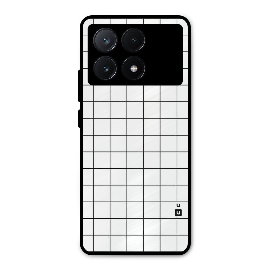 Simple Checks Metal Back Case for Poco X6 Pro