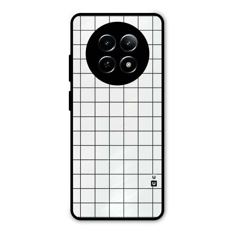Simple Checks Metal Back Case for Realme 12x 5G