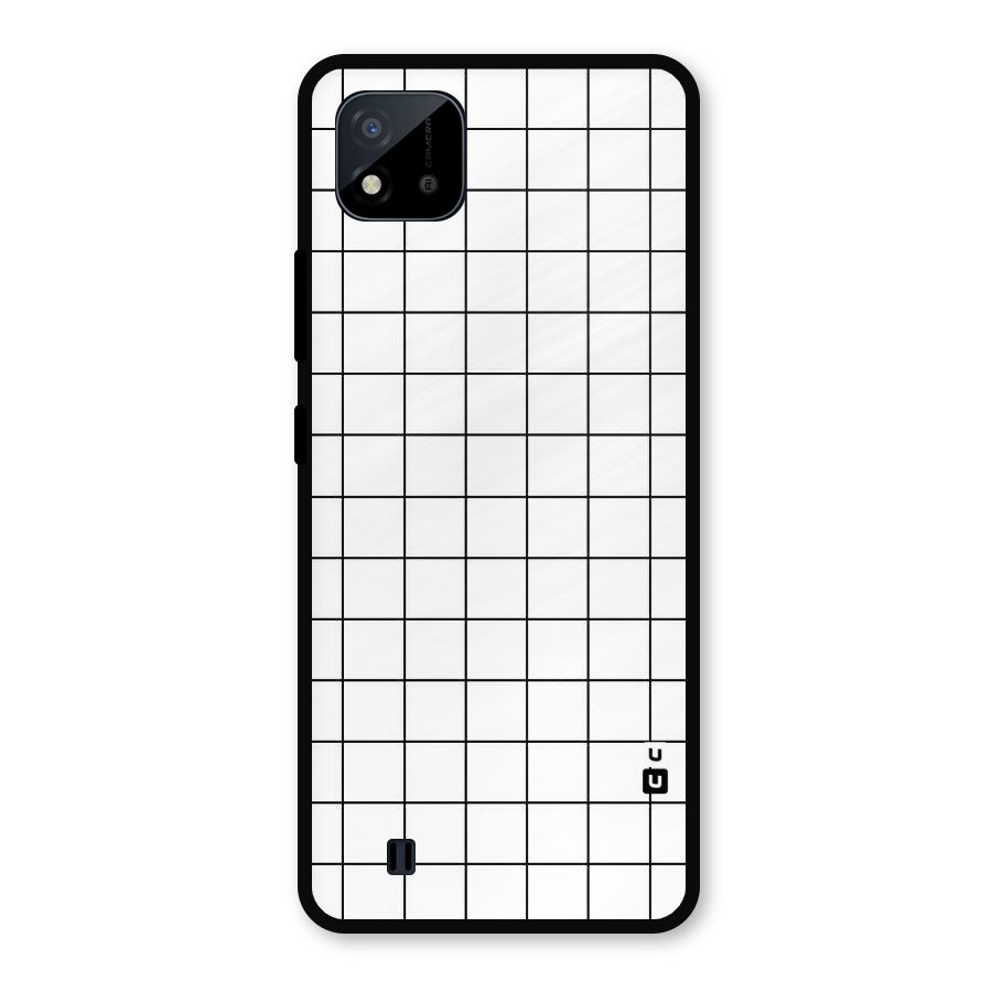 Simple Checks Metal Back Case for Realme C11 2021