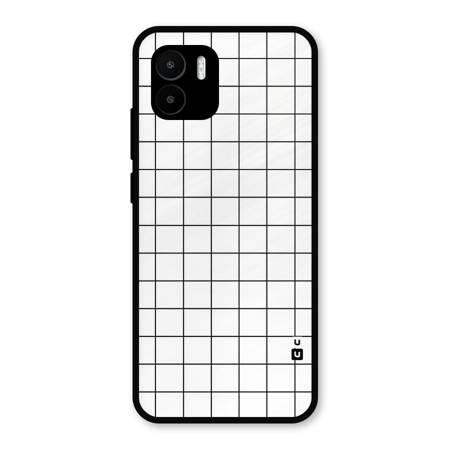 Simple Checks Metal Back Case for Redmi A1
