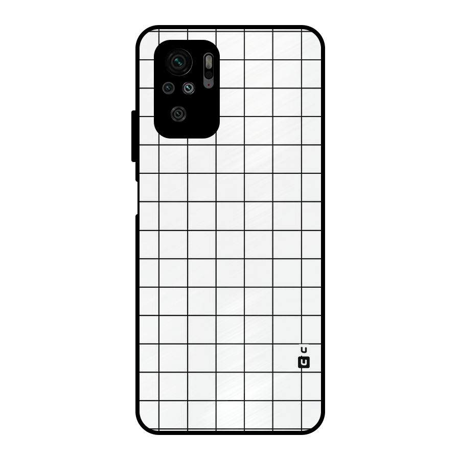 Simple Checks Metal Back Case for Redmi Note 10S