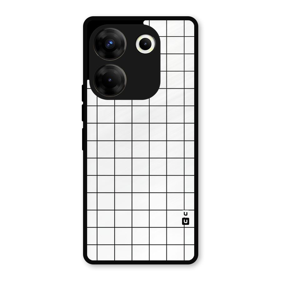 Simple Checks Metal Back Case for Tecno Camon 20
