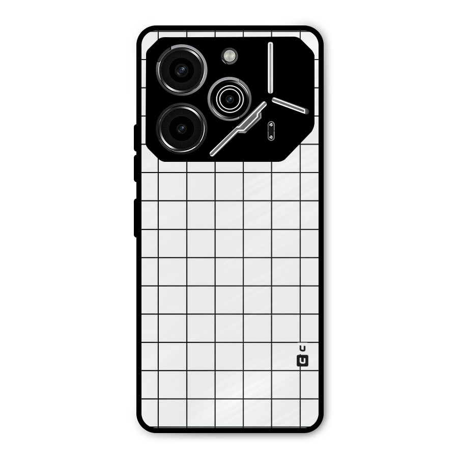 Simple Checks Metal Back Case for Tecno Pova 6 Pro