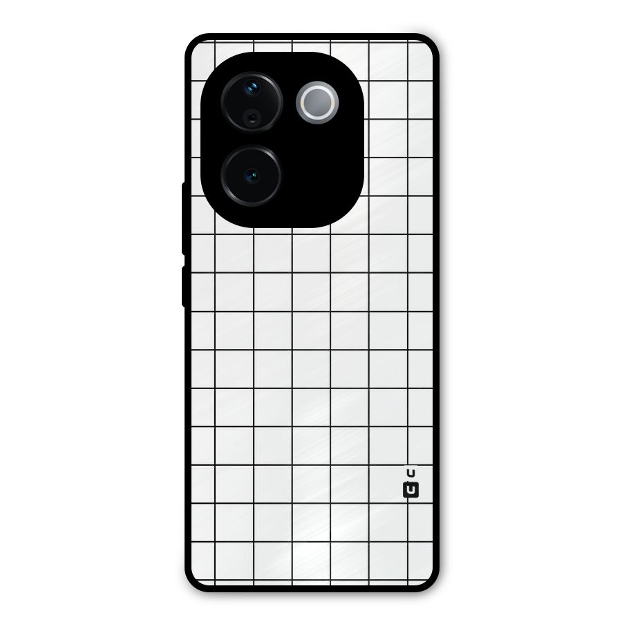 Simple Checks Metal Back Case for Vivo T3 Pro