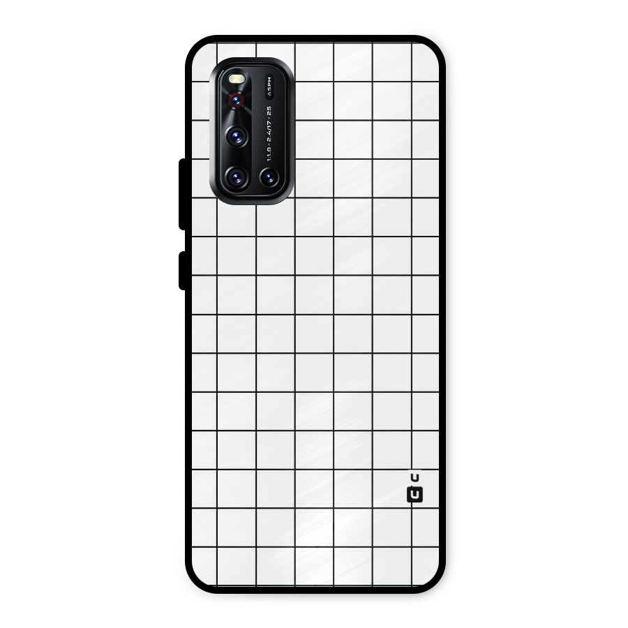 Simple Checks Metal Back Case for Vivo V19