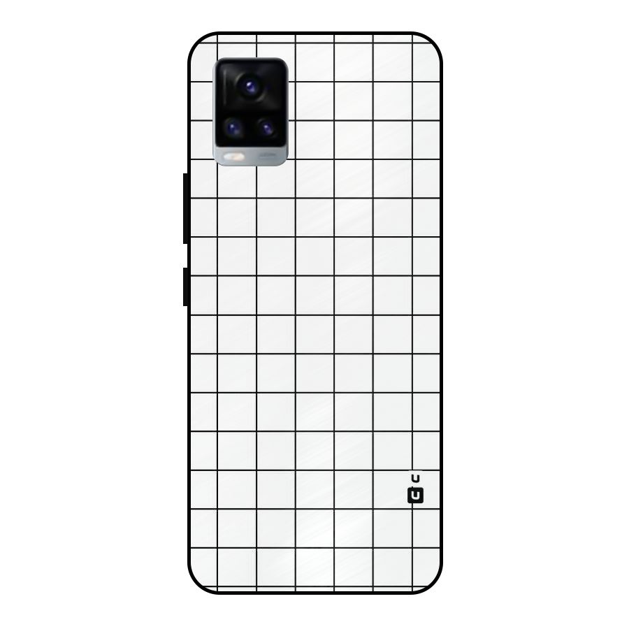 Simple Checks Metal Back Case for Vivo V20