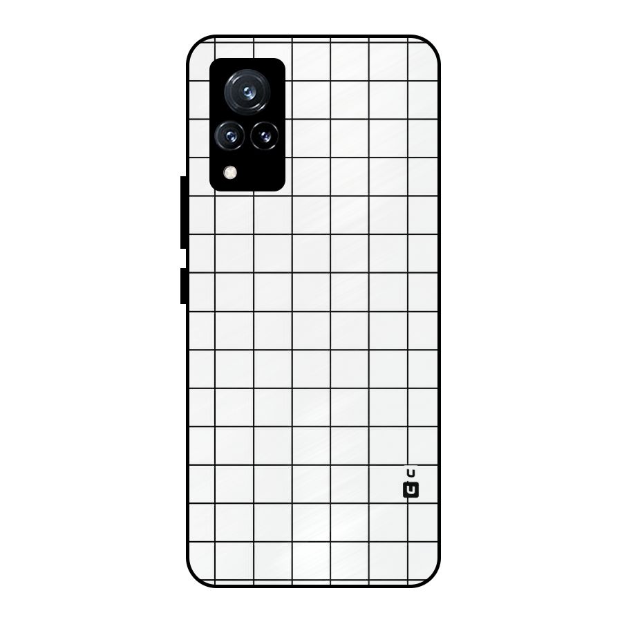 Simple Checks Metal Back Case for Vivo V21 5G