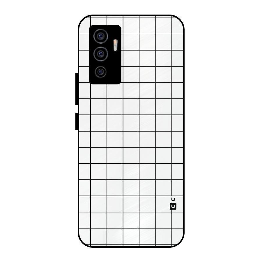 Simple Checks Metal Back Case for Vivo V23e