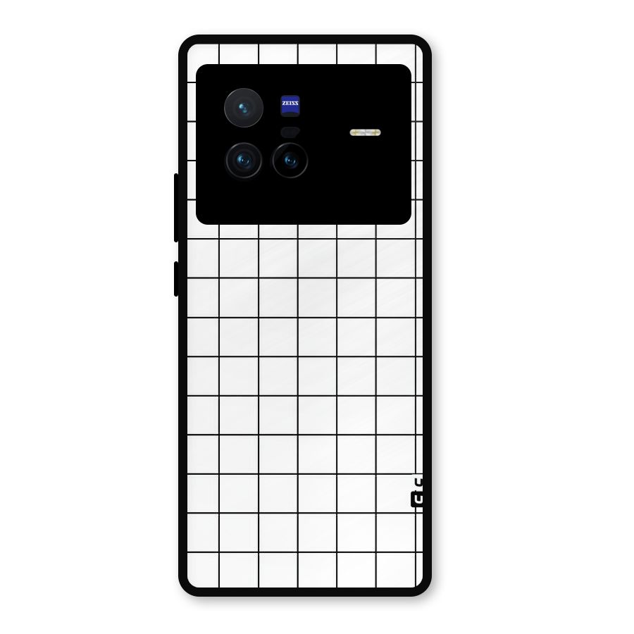 Simple Checks Metal Back Case for Vivo X80