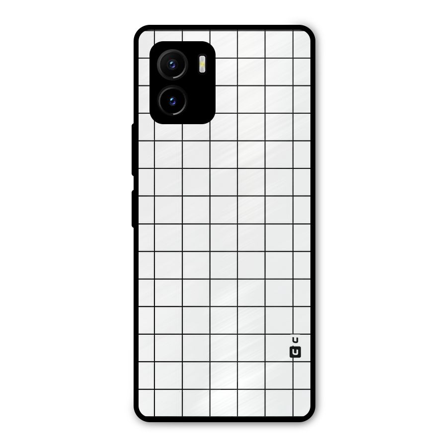 Simple Checks Metal Back Case for Vivo Y15s