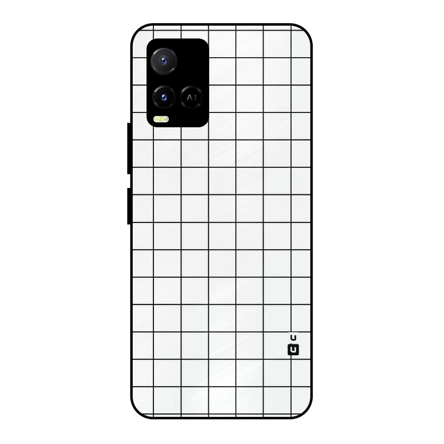Simple Checks Metal Back Case for Vivo Y21