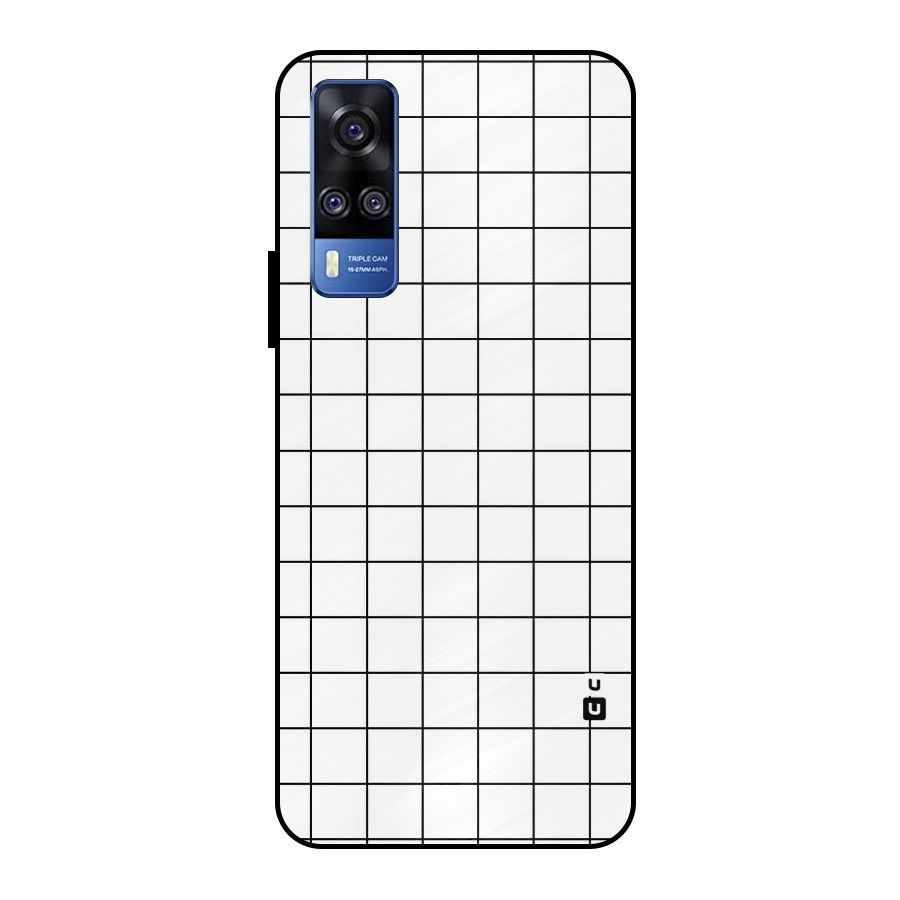 Simple Checks Metal Back Case for Vivo Y51