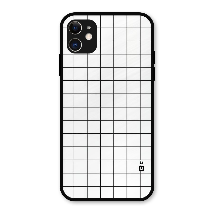 Simple Checks Metal Back Case for iPhone 11