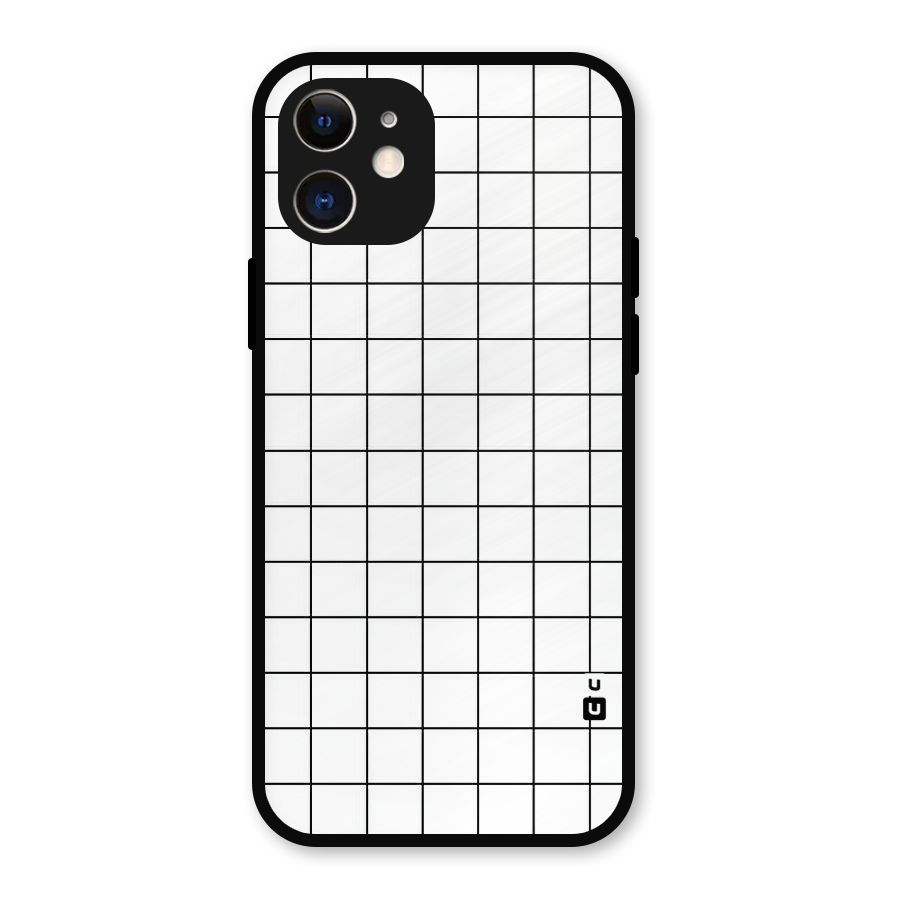 Simple Checks Metal Back Case for iPhone 12
