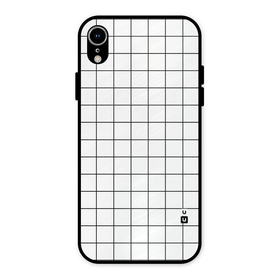 Simple Checks Metal Back Case for iPhone XR