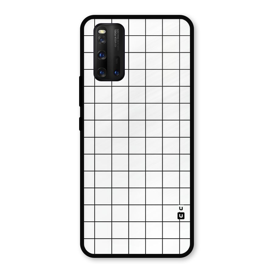 Simple Checks Metal Back Case for iQOO 3