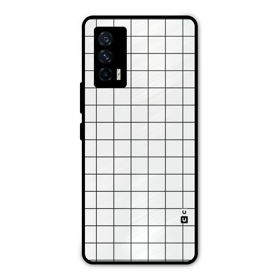Simple Checks Metal Back Case for iQOO 7 5G