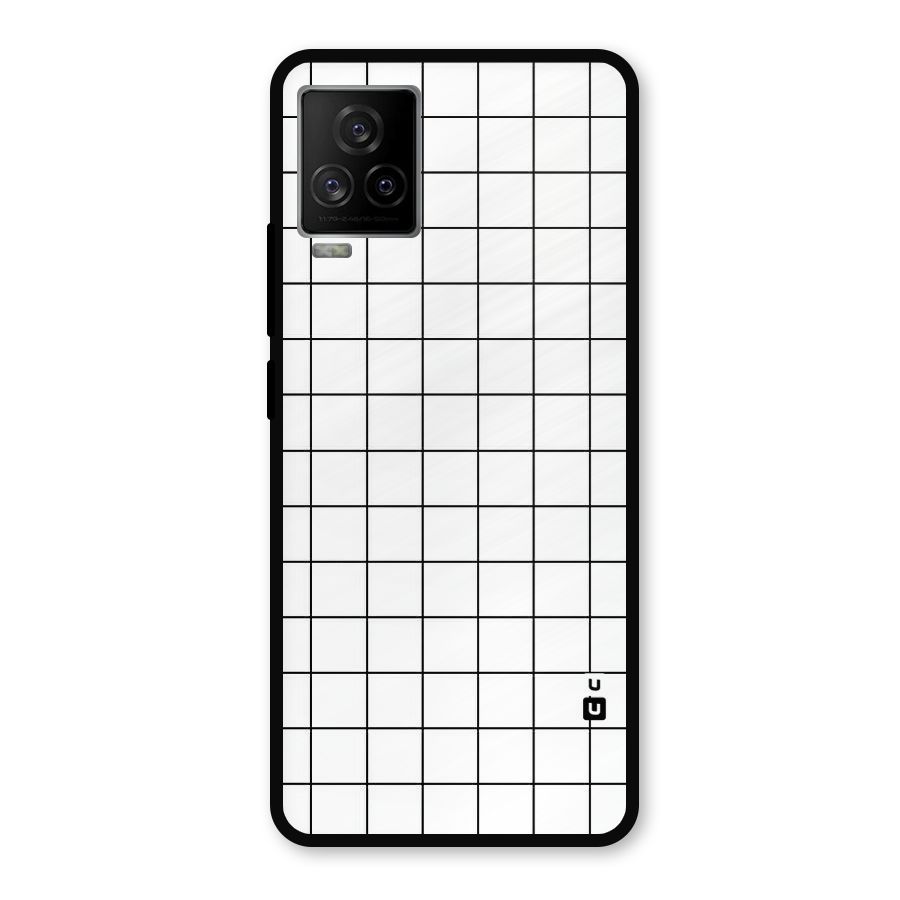 Simple Checks Metal Back Case for iQOO 7 Legend 5G