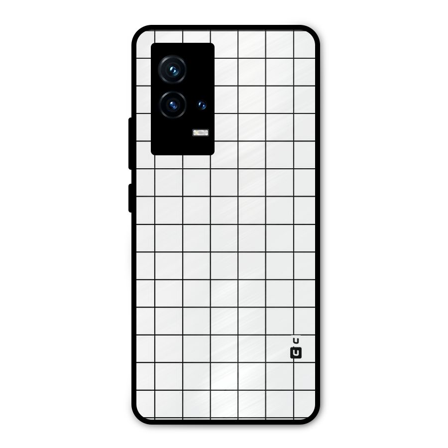 Simple Checks Metal Back Case for iQOO 9 5G