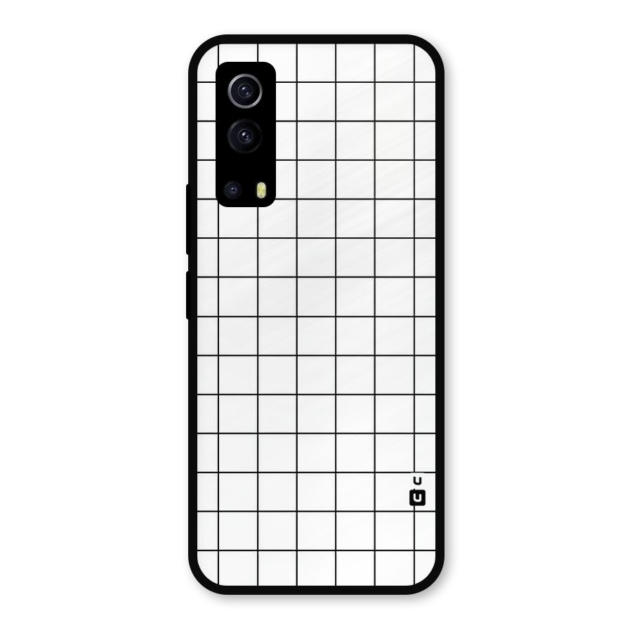 Simple Checks Metal Back Case for iQOO Z3