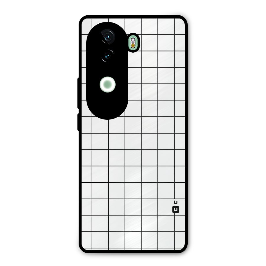 Simple Checks Metal Back Case for iQOO Z9s