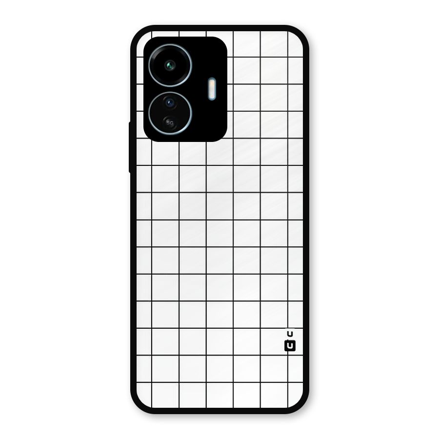 Simple Checks Metal Back Case for vivo iQOO Z6 Lite 5G