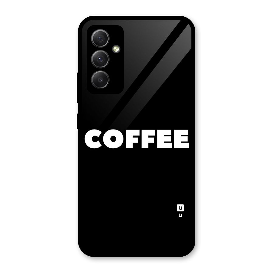 Simple Coffee Glass Back Case for Galaxy A34