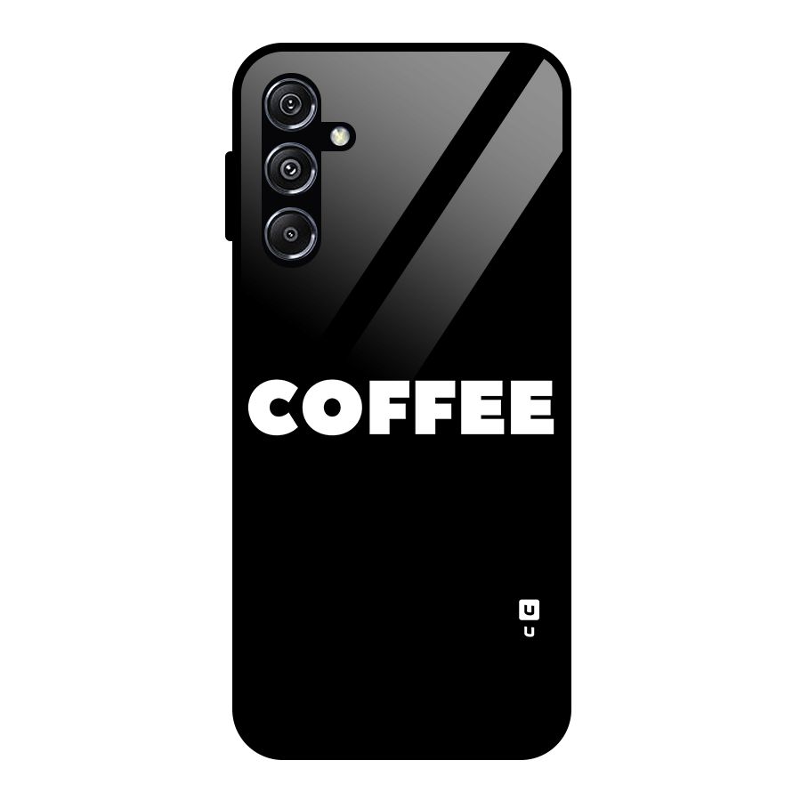 Simple Coffee Glass Back Case for Galaxy M34 5G