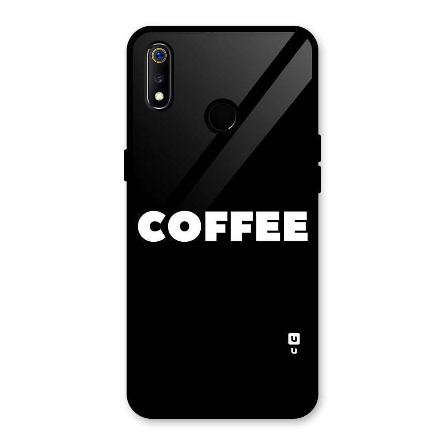 Simple Coffee Glass Back Case for Realme 3i