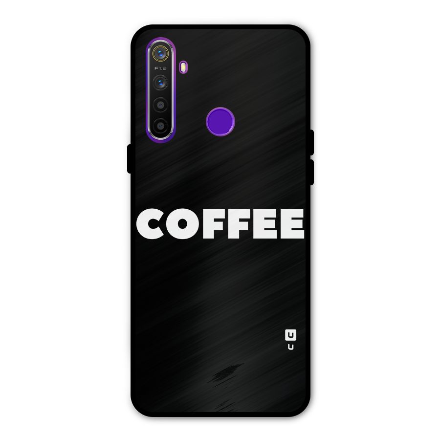 Simple Coffee Glass Back Case for Realme 5s
