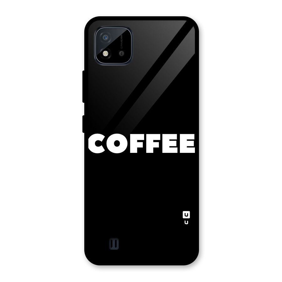 Simple Coffee Glass Back Case for Realme C11 2021