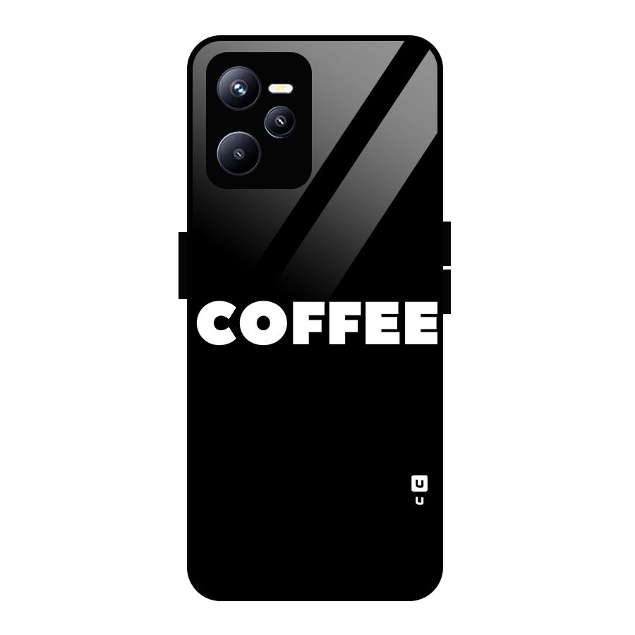Simple Coffee Glass Back Case for Realme C35
