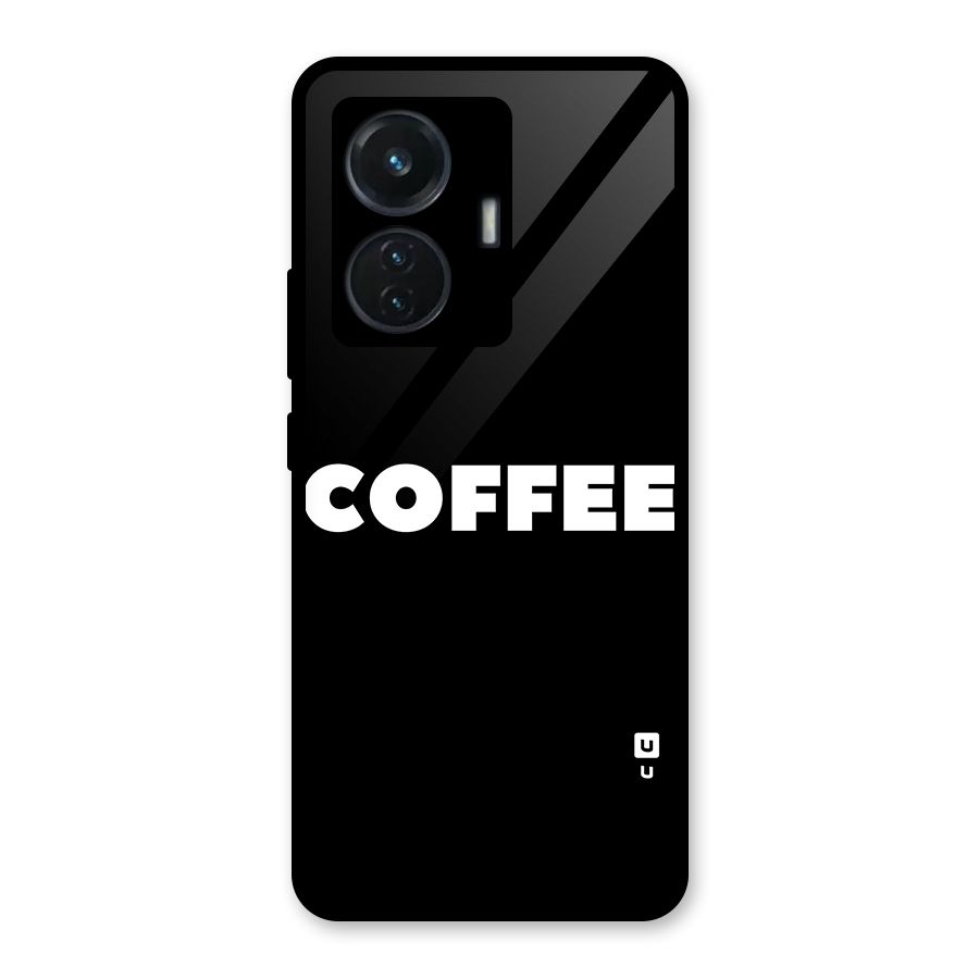 Simple Coffee Glass Back Case for Vivo T1 44W