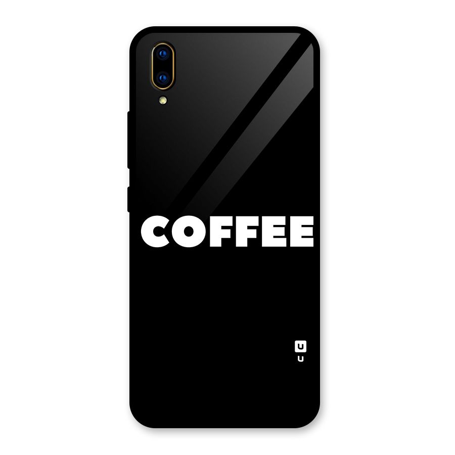 Simple Coffee Glass Back Case for Vivo V11 Pro