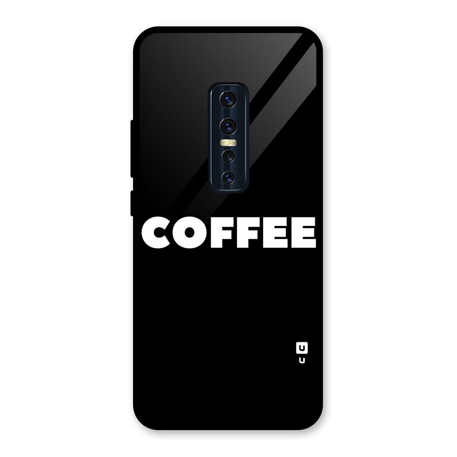 Simple Coffee Glass Back Case for Vivo V17 Pro