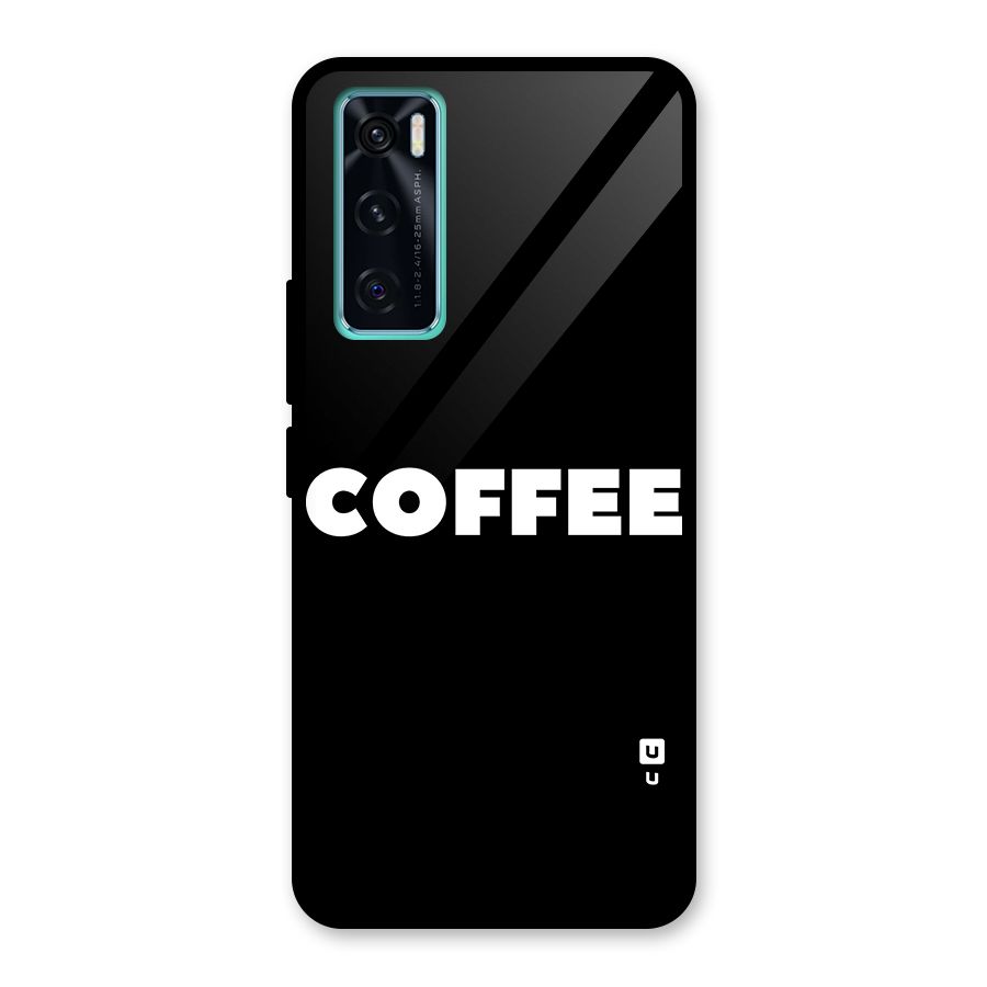Simple Coffee Glass Back Case for Vivo V20 SE
